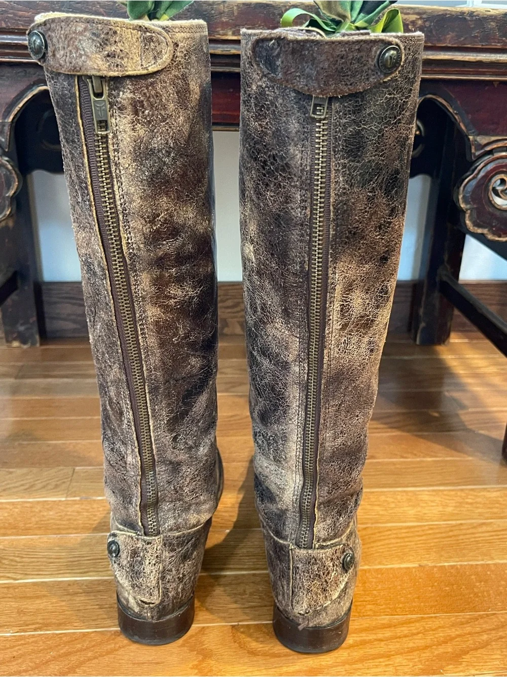Frye distressed leather